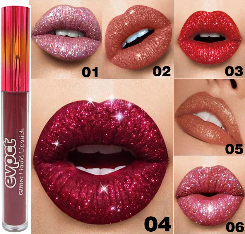 Wholesale 15 Colors 24 Hours Long Lasting Matte Metallic Lipgloss Makeup Vegan Glitter Liquid Lipstick