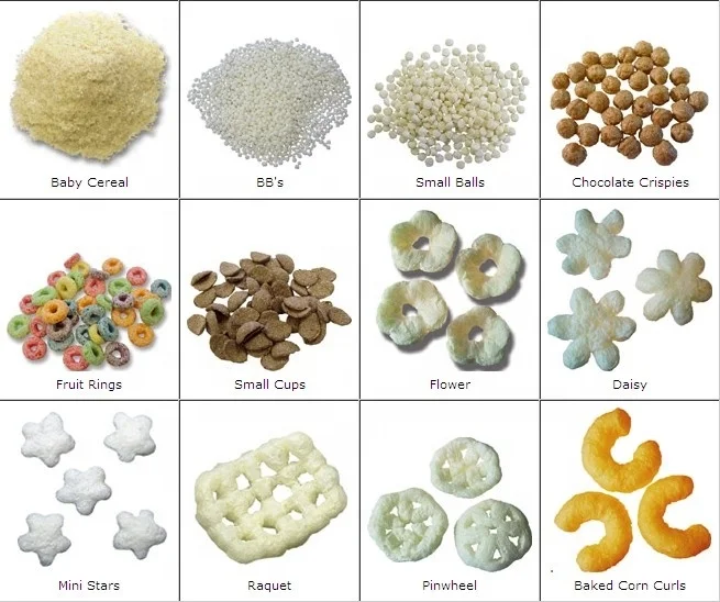 Cheese ball puff snack making machinery corn chips production line