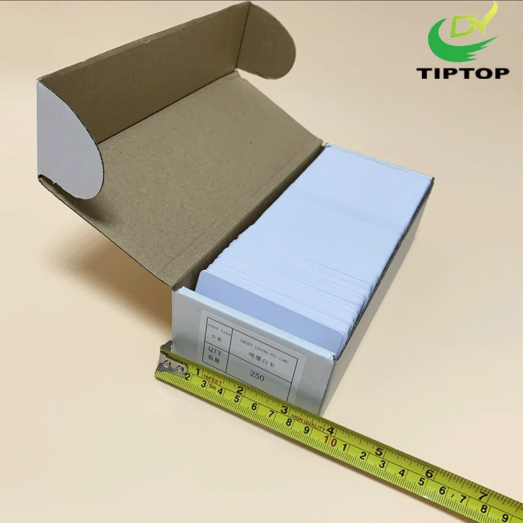 Tiptop high quality PVC plastic card blank plastic id card for printing
