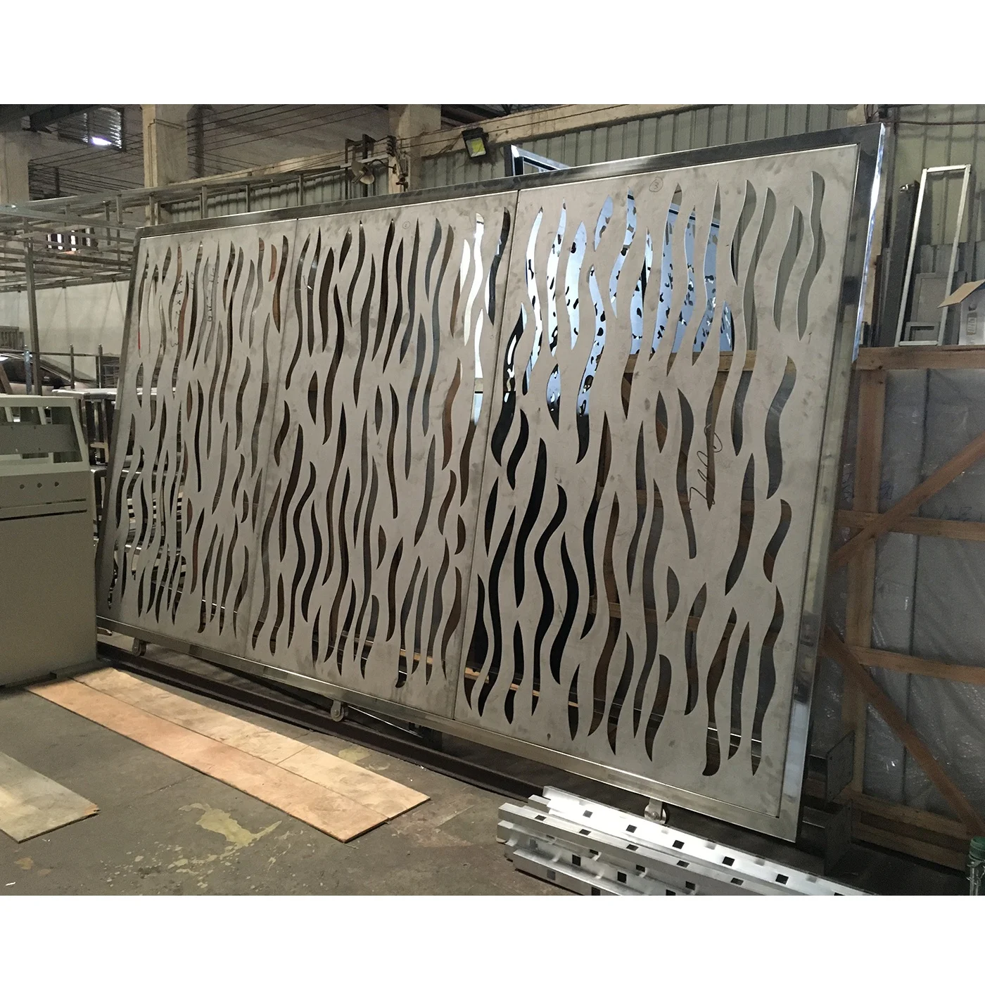 main driveway entrances laser cut safety stainless steel tree design garden swing metal fence gates