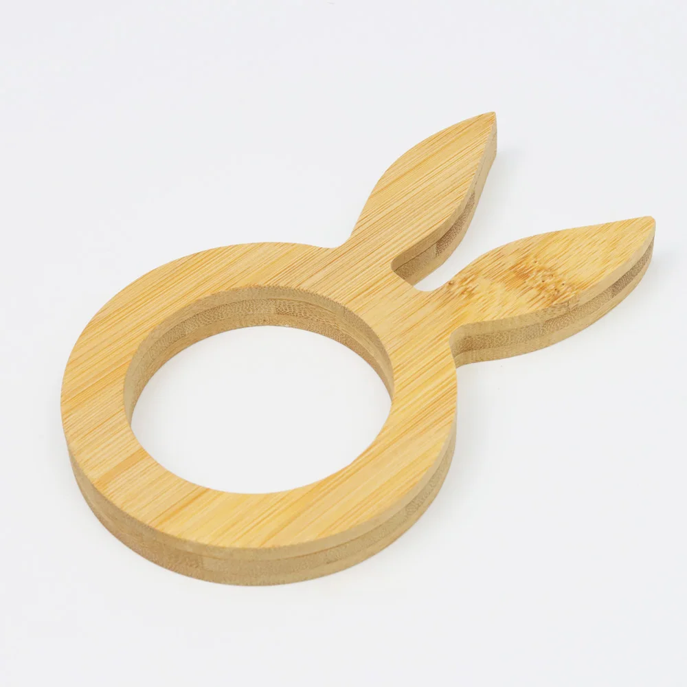 High-Quality Unique Design Natural Bamboo Bunny Shape Napkin Ring For Table Setting Decor