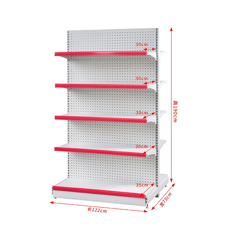 Leke 122*75*190 standard retail units shelves system display shelf for shops