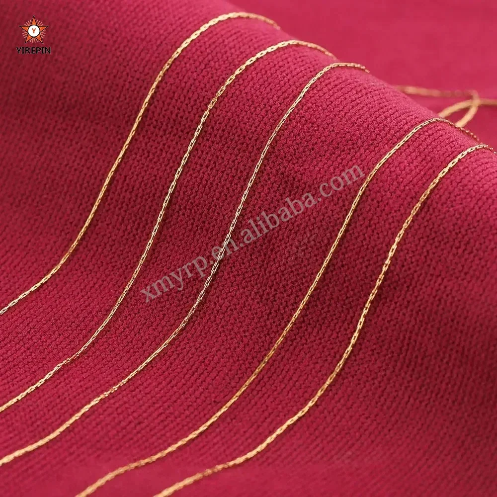 Wholesale custom stainless steel 18k gold-plated hammer patterned chain loose chain DIY permanent jewelry chain