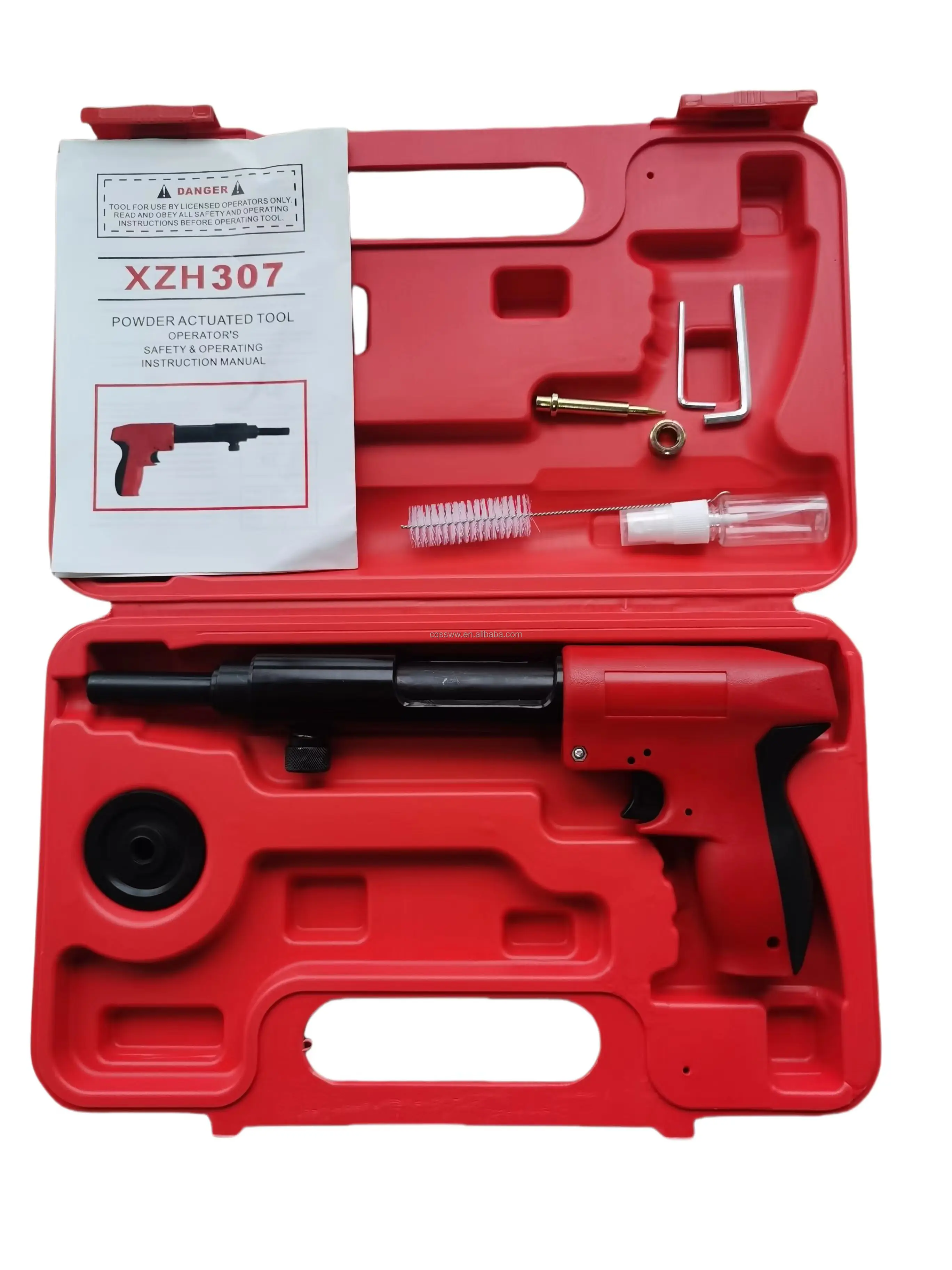 Cordless industrial grade Construction nailer set Silencing Powder Actuated nail gun for concrete drive pins