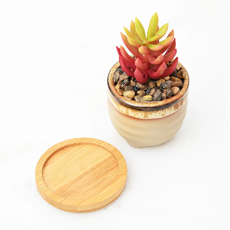 Wholesale Retro Ceramic Small Succulent Planter pot Ceramic Flower Pot Home Office Decor