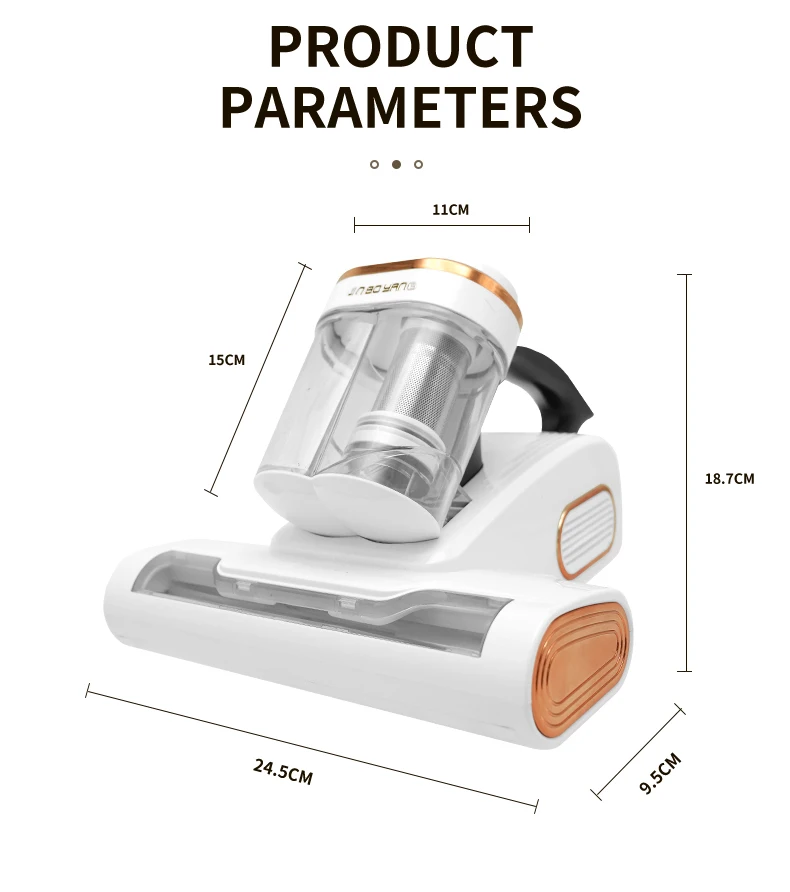 JINBOYANG Top seller Professional Mattress Cleaner Bed Dust Mite Remover with UV Light  Vacuum Cleaner for Mattress Care
