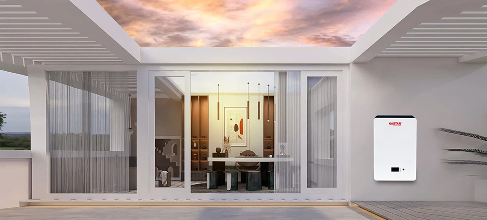 24V 200Ah 4.8KWh Vertical Energy Storage Lifepo4 Rechargeable Battery Pack for Wall mounting