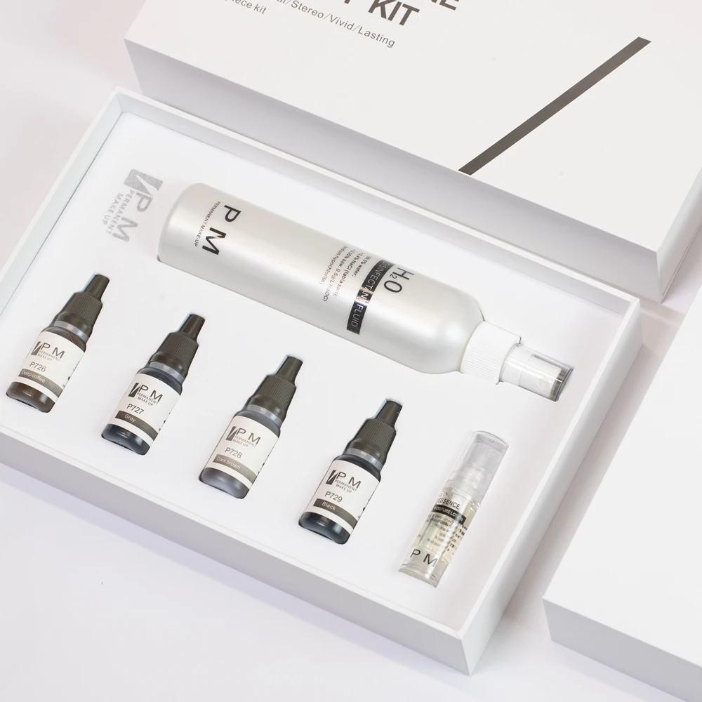 PM Microblading Pigment Ink Set for Scalp Real Hair Permanent Makeup Pigment Kit