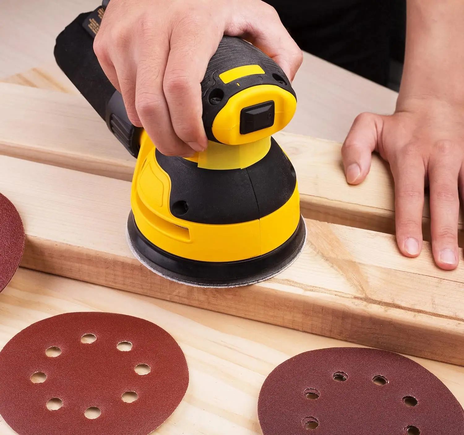 150pcs-set 1800pcs-carton 5 Inch Premium Aluminum Oxide 120 Grit Sanding Discs Hook Loop Sandpaper Random Orbital Sander