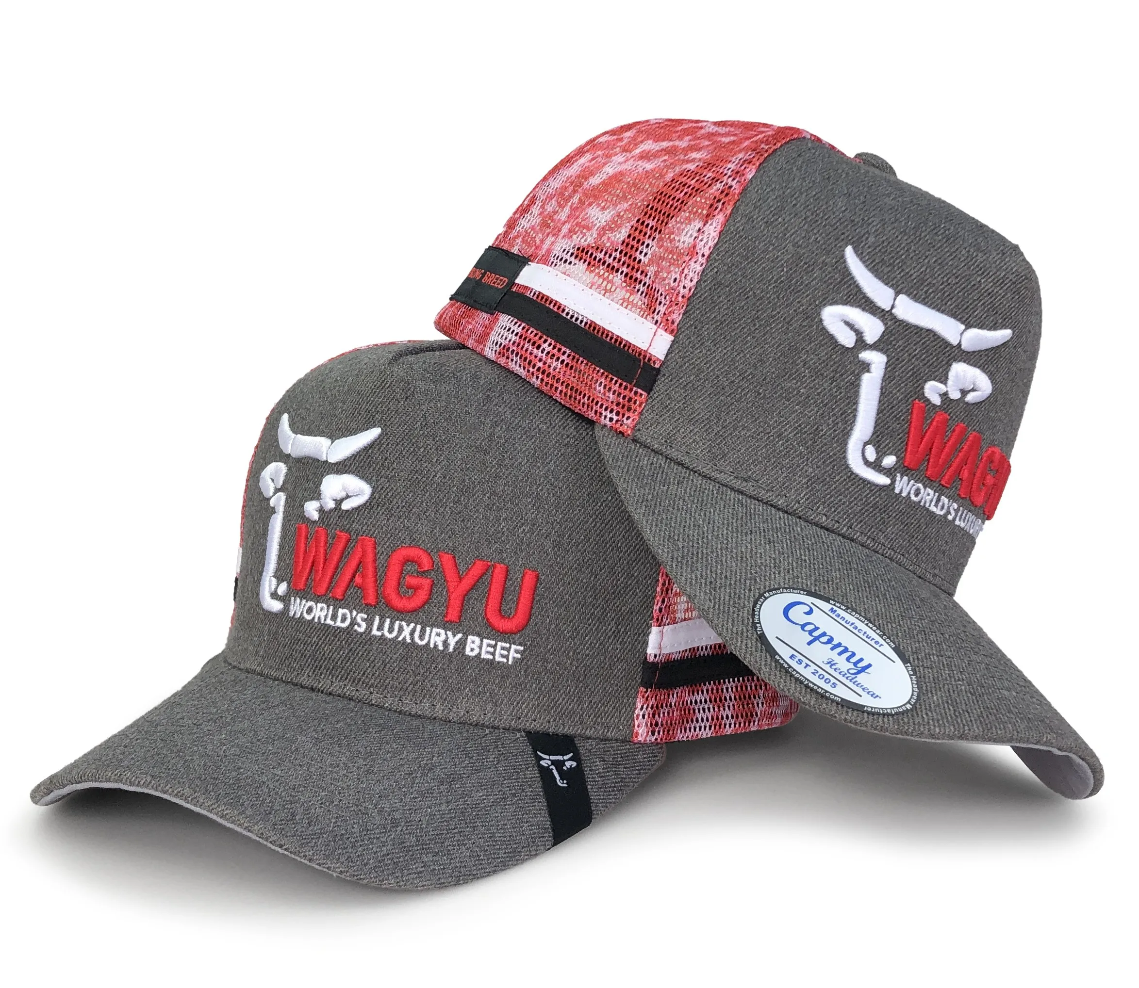 Australia Country Cap Wild High Profile Trucker Hat Outdoor Trucker Caps Deep Crown Dust Side Strip 5 Panel Country Trucker Caps