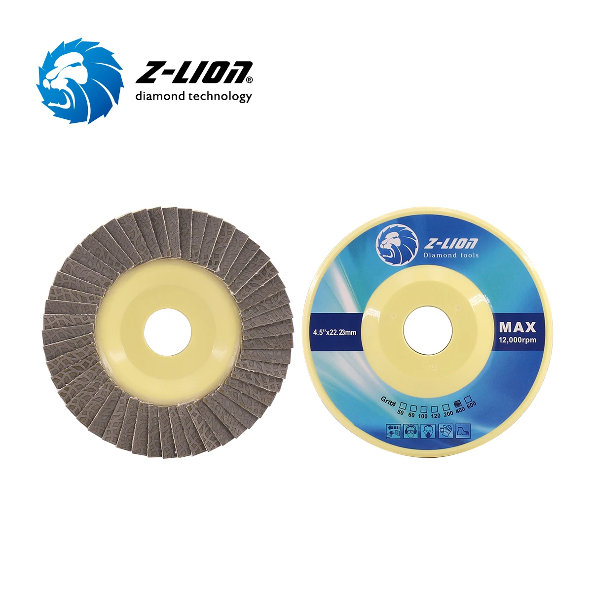 ZLION 115mm Diamond hybrid flap disc glass polishing wheel