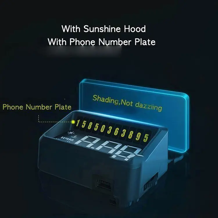 2024 New arrivals USB-powered small instrument projector car windshield hud head up display