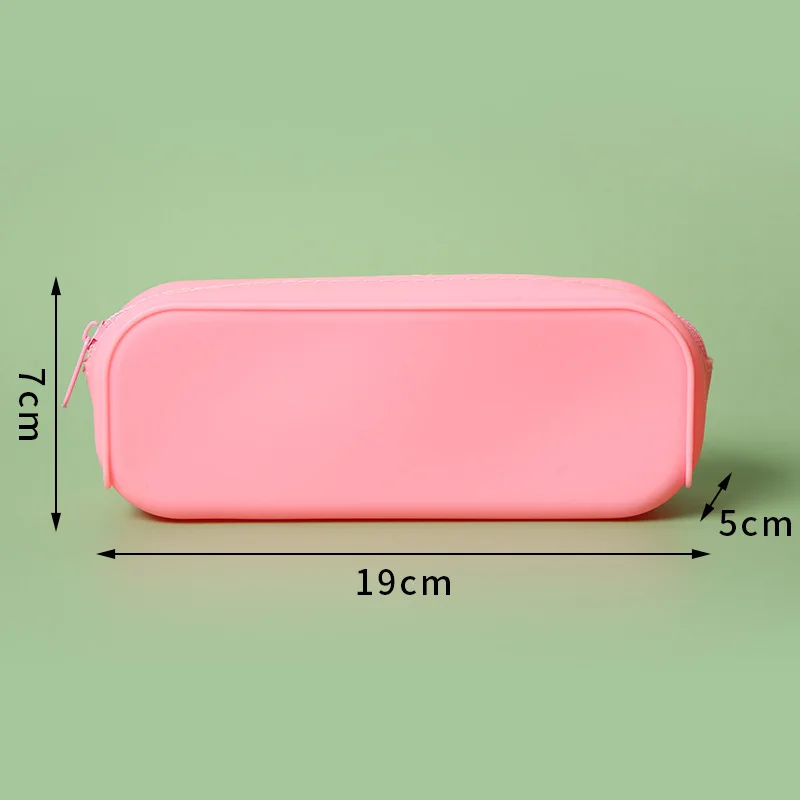 High Quality Silicone School Pencil case Multi Color Multi Function Waterproof Pencil Bag Student Boys Girls Zipper Pencil Bag