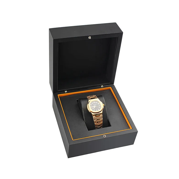 
IN STOCK Luxury Custom Logo Black Packaging Wooden Watch Box For Gift 