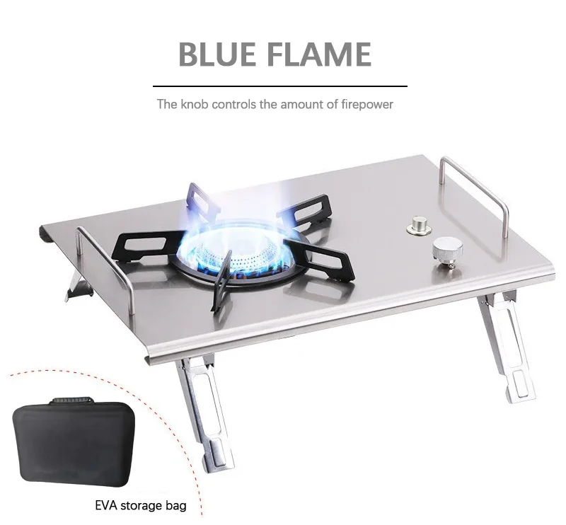Outdoor Portable Stainless Steel Bbq Tabletop Cooking Stove Folding Burner Igt Camping Stoves Picnic Cooker Camping Gas Stove