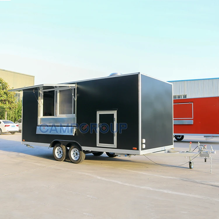 Fast food truck with full kitchen deep fryer food caravan trailer fried chicken bakery mobile food carts for sale