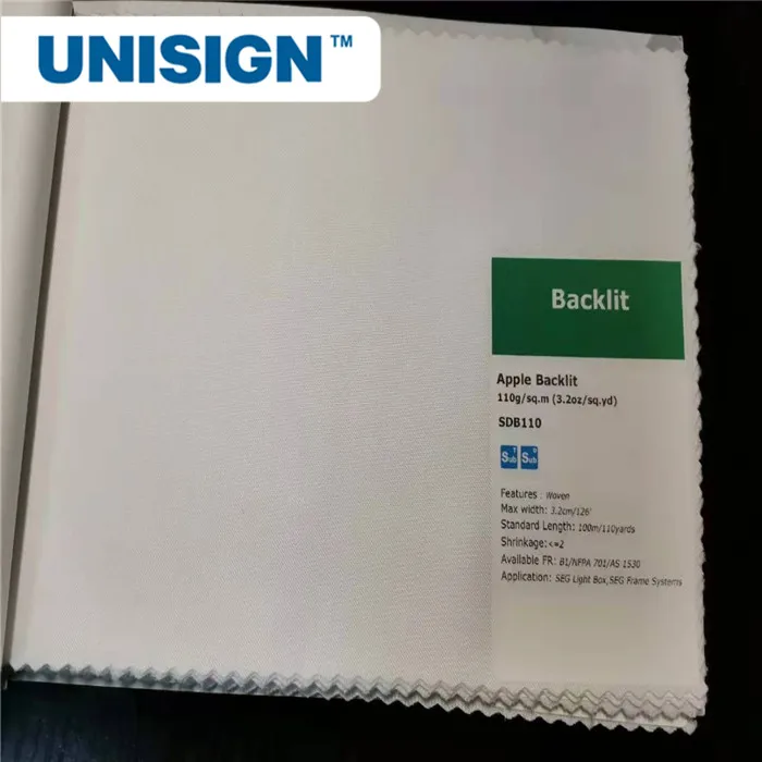 Popular double layer advertising light box textile super soft and no light leakage for transfer sublimation