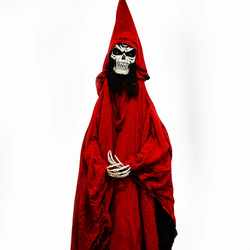 Realistic Halloween pirate captain skeleton Halloween Pirate Captain Pirate flag animatronics skeleton holiday atmosphere props