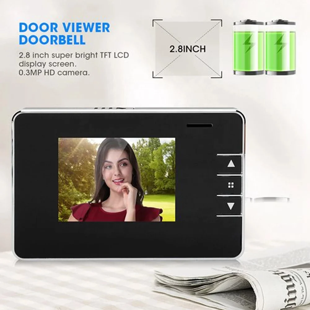 Kadonio Electronic Peephole Door Camera LCD Digital Doorbell 120 Degree Angle Viewer video Door Bell