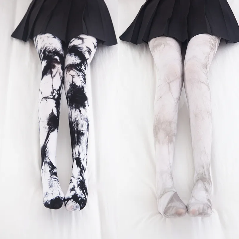 Wholesale Women Over Knee Stockings Tie Dye Leg Warmers Night Club Bar Teen Girl Fashion Cotton long Socks