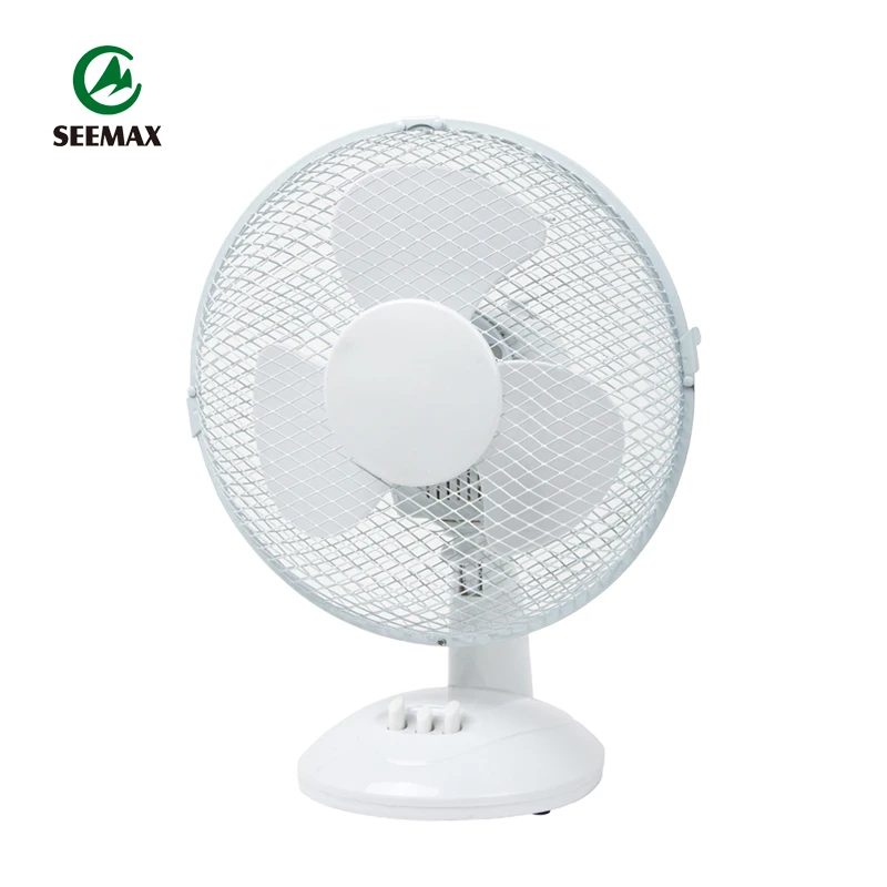 
High Quality Low Price Oem All White Portable Mechanical Cooling 12 Inches Fan Vintage Small Size Table Fan 