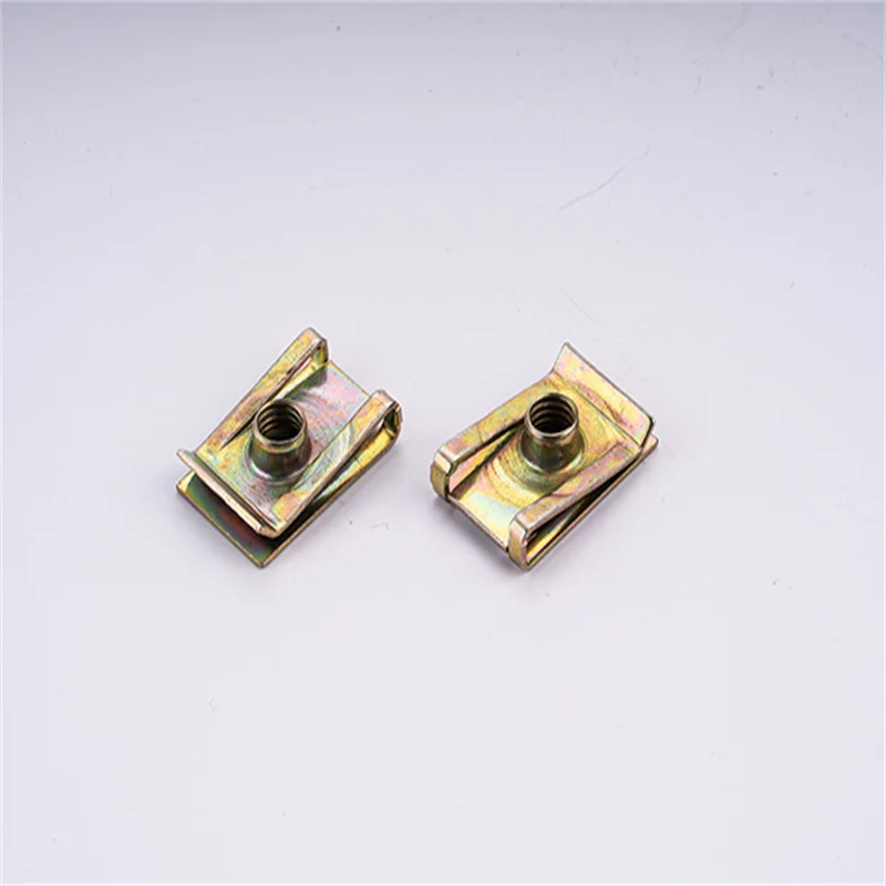 china wholesale M6 M8 M10 spring clip nut on stock carbon steel U clip nut for auto parts