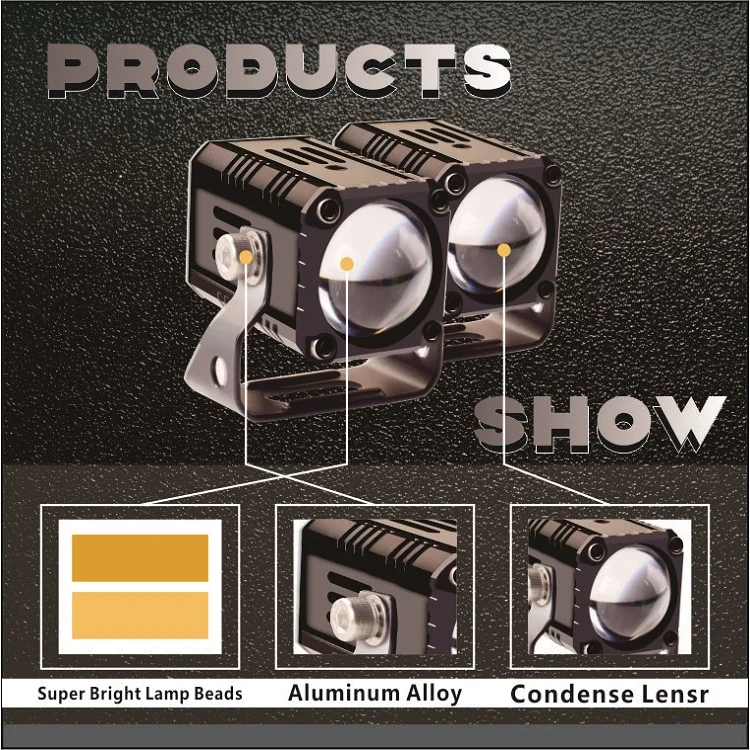 Senlo 4000LM 40W Moto Spotlight LED Driving Fog Spot Head Light Mini Driving Light for motorcycles Led