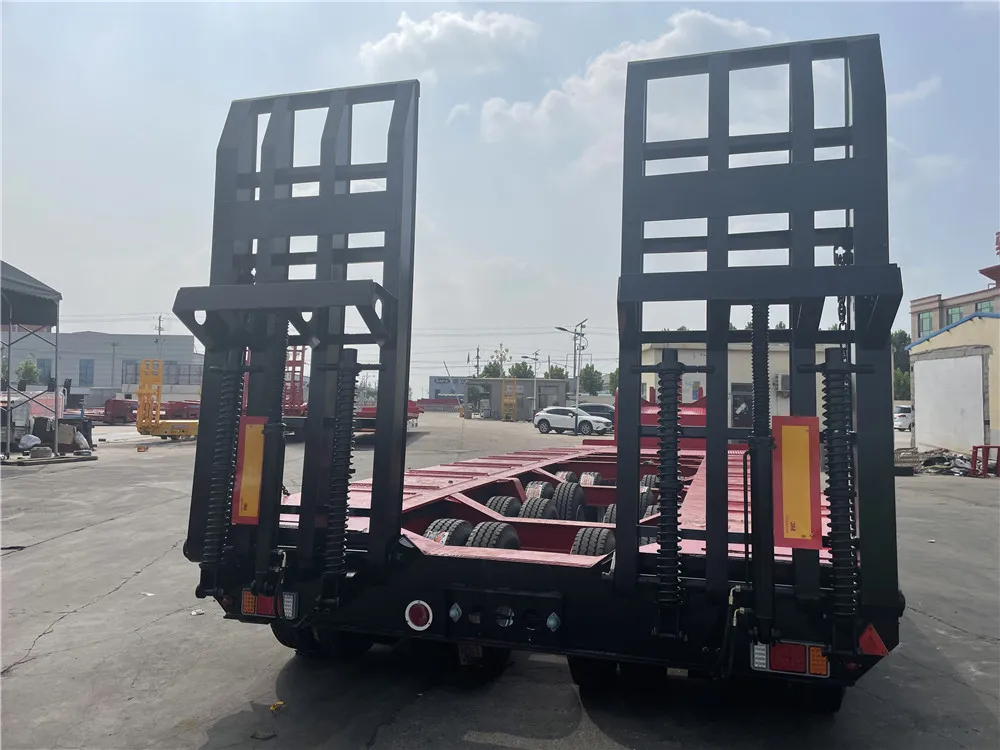 Transportation Engineering Machinery 3 Axles 4 Axles Body Widening Load 80 Ton 120 Ton Low Flatbed Truck Trailer Special Vehicle