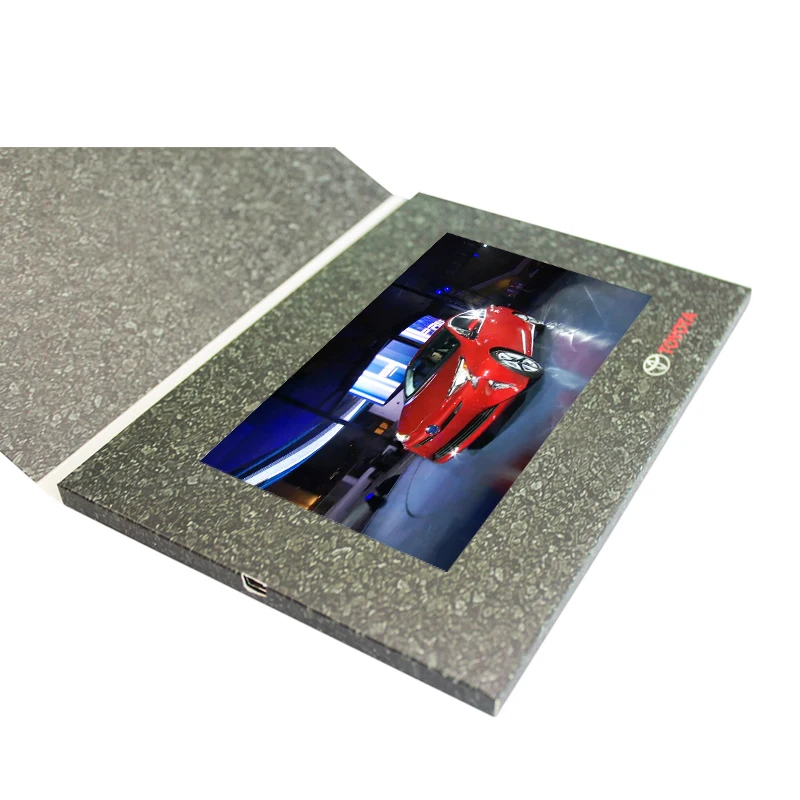 Personal Custom Promotional 4.3 5 7 10 Inch A4 A5 Video Mailer Box with IPS TFt LCD Screen Paper Crafts for Gift Item