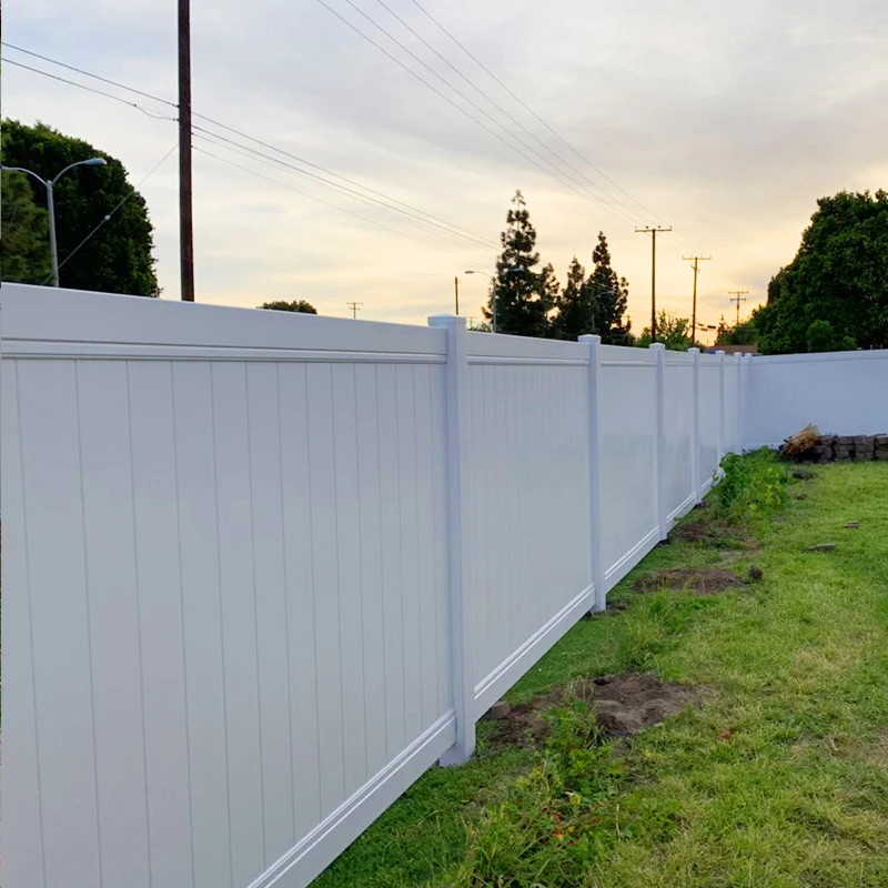 6ft H.x8ft W.White Plastic used Vinyl Pvc privacy fence