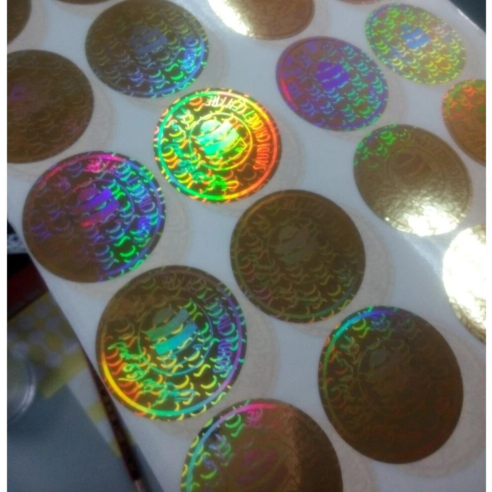 Custom printed self adhesive sticker hologram, waterproof holographic sticker laser sticker with high quality