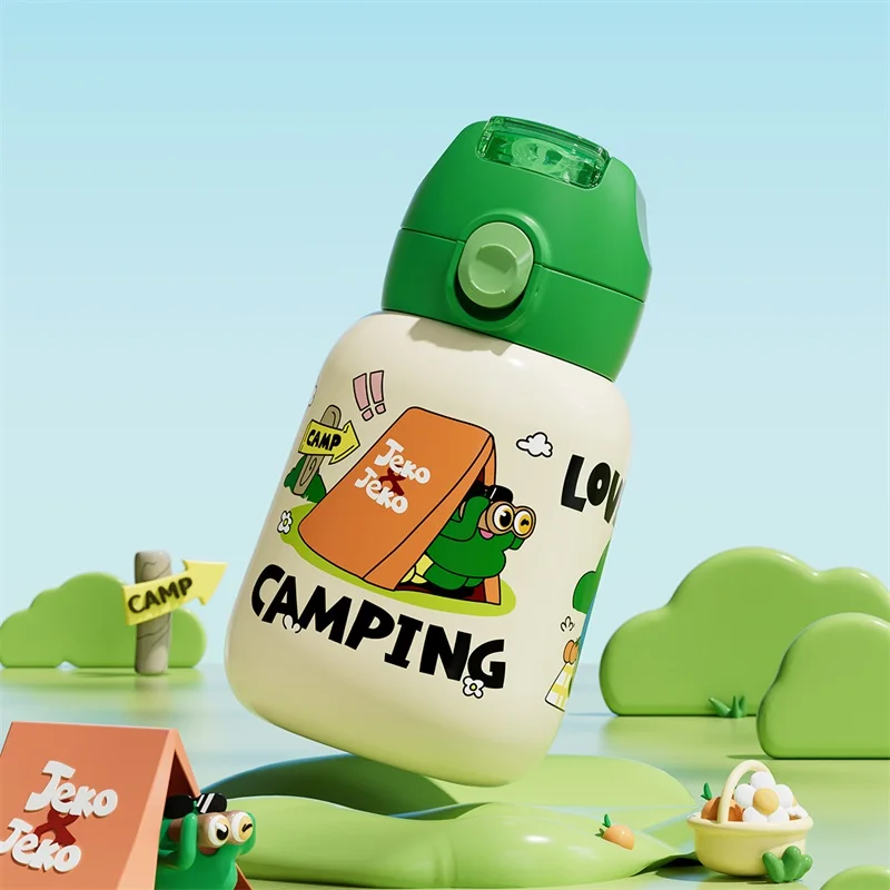 Jeko&Jeko Gift For Kids, Student Cute Water Bottle With Carrier Bag, Strap And Coin Purse