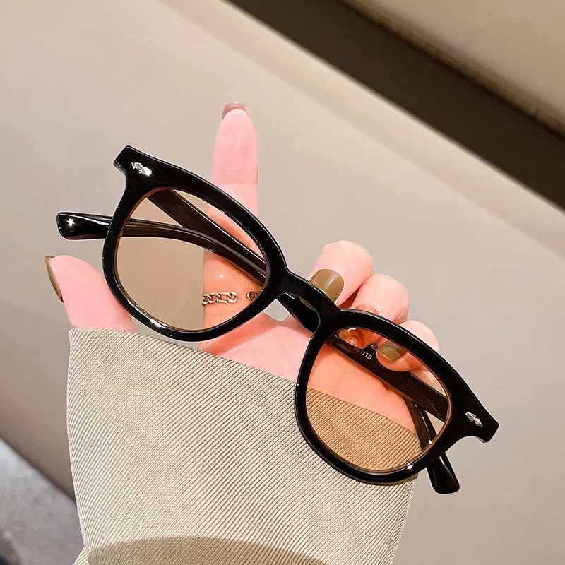 Trendy Retro Small Frame Sunglasses New Fashion Colorful Metal Rimless Square Lenses High Quality Custom Lens ocean lens Color