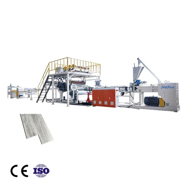 PVC plastic sheet SPC floor extrusion line extruder machine