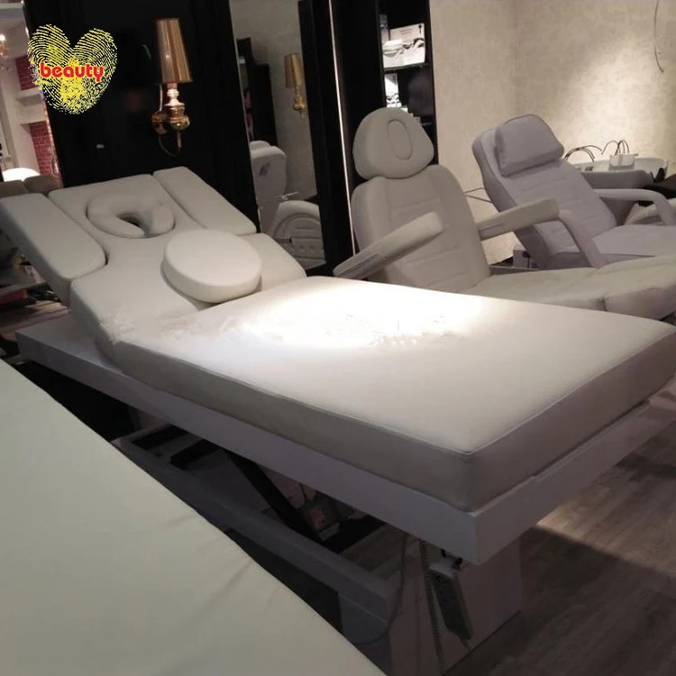 Powered Treatment Table With Pedicure Spa Massage Chair For Electric Wellness And Massage Bed