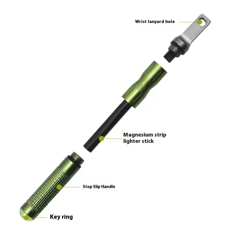 Anthrive Outdoor Survival Hiking WaterproofMagnesium Flint Fire Lighter Stick Starter Steel Striker Fire Starter Lighter