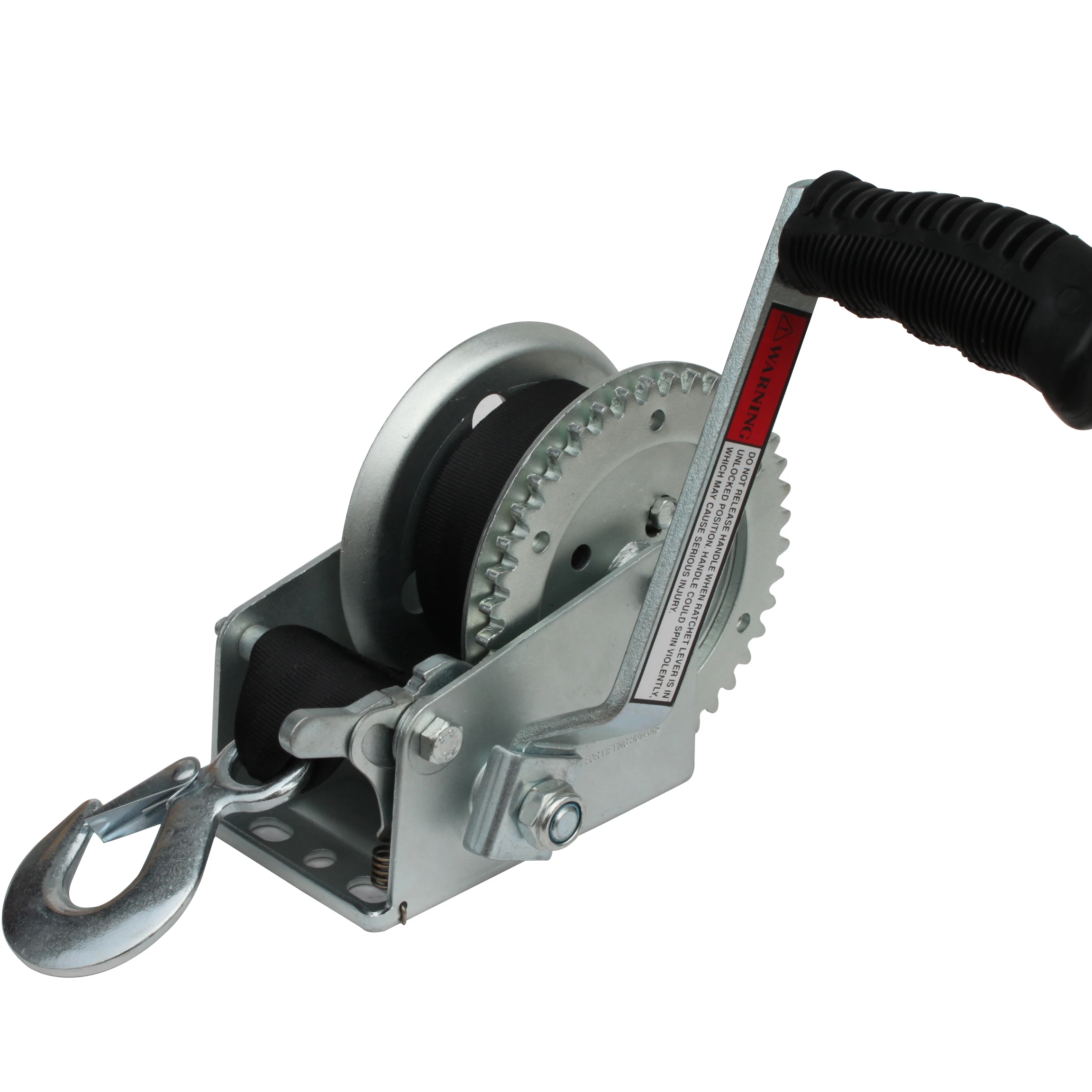 1200d New  Hand Crank Strap Winch 1200lb Jet Ski ATV Boat Trailer Tow Marine mechanical winches with strap