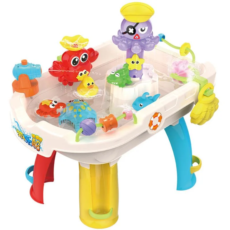 Funny Animal Shower Playing Kids Bathroom Fish Splash Water Table Game Baby Fishing Toys