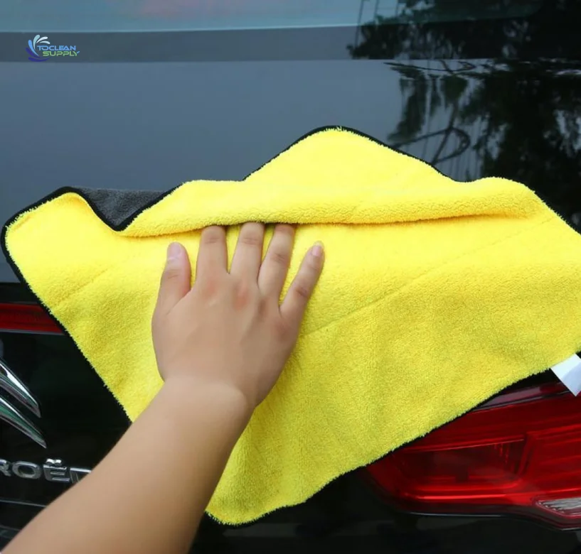 korea micro fiber wash detailing product edgeless microfiber car care cleaning dry cloth 1400gsm microfibre coral fleece towels