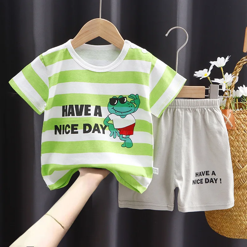 Boys clothing Sets Baby clothes Suit with 2Pcs Kids clothings sets Short Sleeve and Short pants with wholesale Factory price