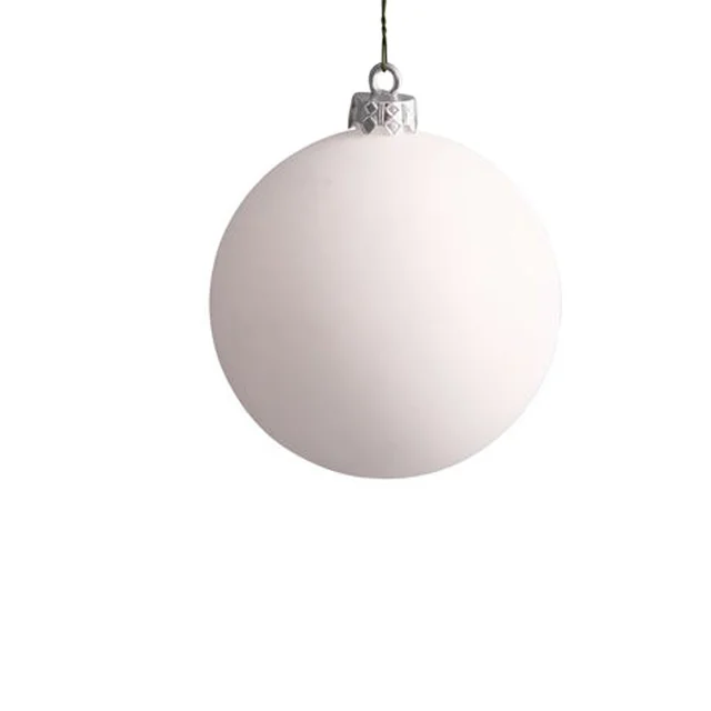 Прямая поставка с фабрики, обычные белые шары, керамические рождественские украшения для дома, подвесные шары