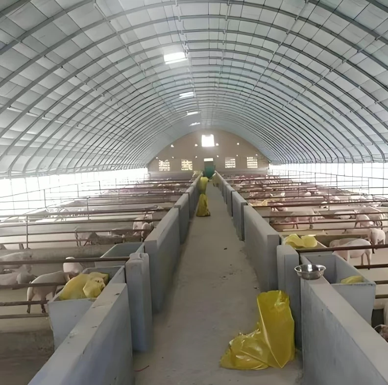 High Quality Large Scale Agricultural Greenhouse Double Layer Square Design Galvanized Steel Frame Glass Shading Animal Breeding
