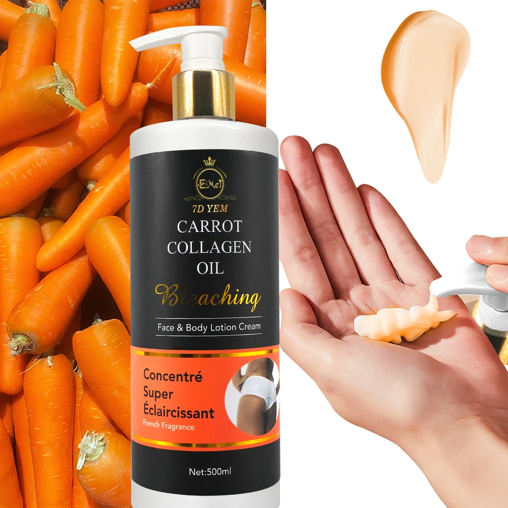 Carotene Whitening Body Lotion Luminous Skin Moisturizing Carotene Collagen Body Lotion OEM Private Brand Natural Picture Color