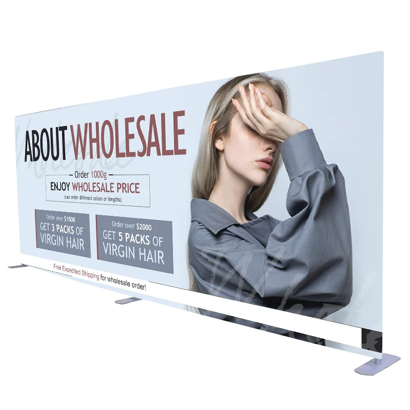 FEAMONT Event Trade Advertising Show Folding Stand Frame Backdrops Straight Banner Exhibition Pop up Display Stand