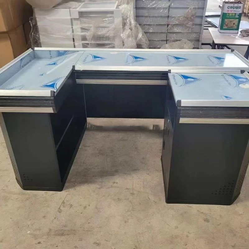 Распродажа кассовые стойки из нержавеющей стали для супермаркетов и розничных магазинов кассовый стол с каменным дизайном