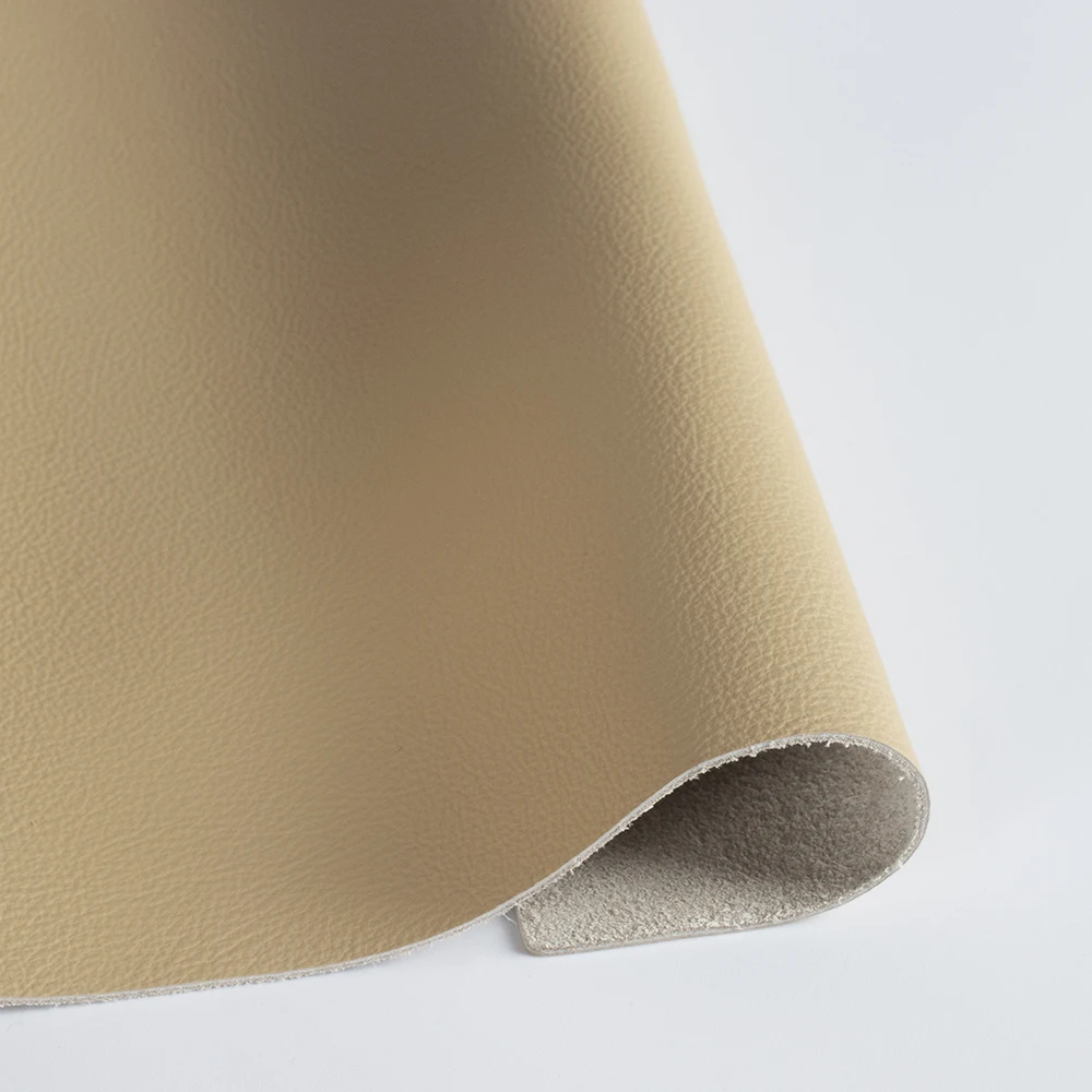 Genuine corrected grain leather finished cowhide sofa material