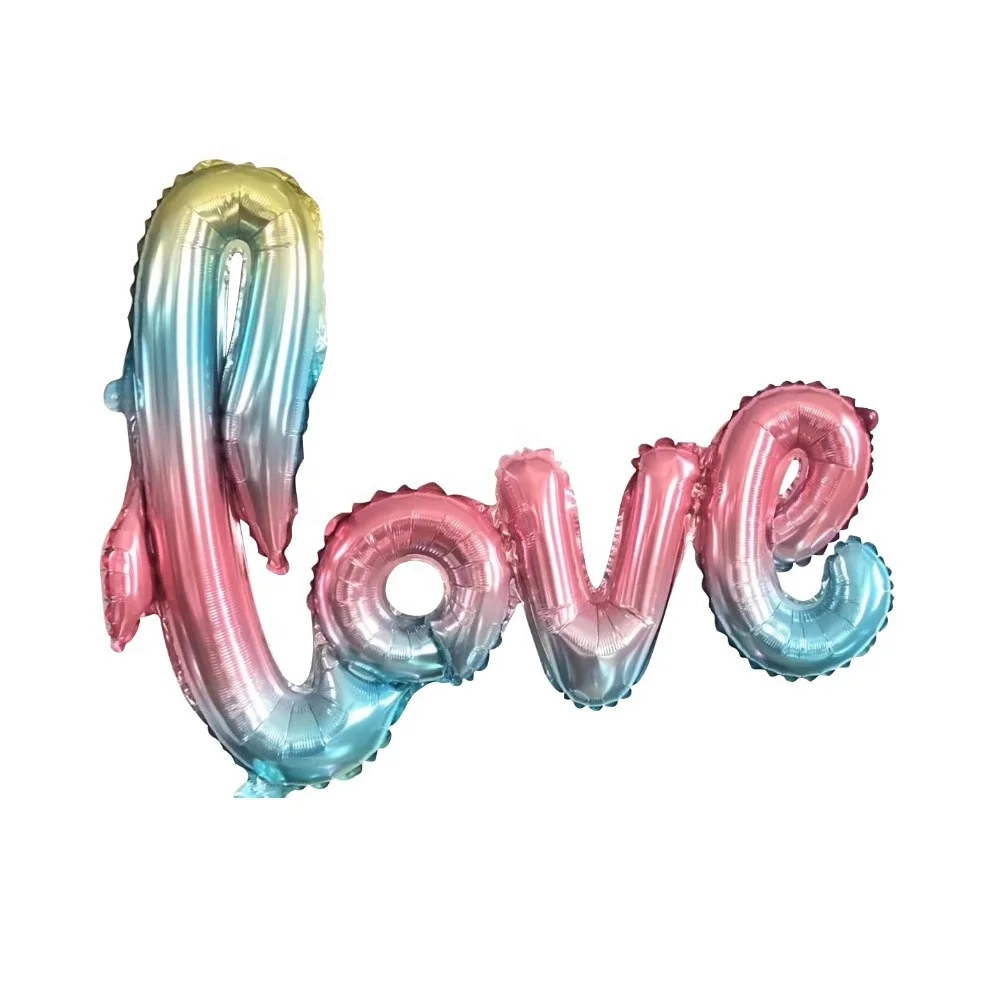 Декор для детского дня рождения, изделия для вечеринки, постепенный Радужный алюминиевый шар на день рождения