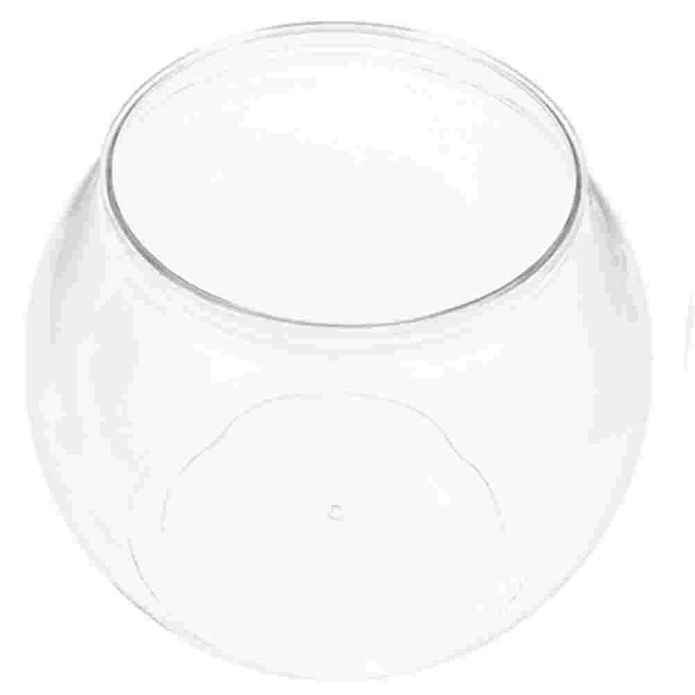 Fish Bowl Plastic Round Fish Bowl Unbreakable Vases Bowls Fish Tank Aquarium Clear Globe Hydroponic Planter Vase Pot Goldfish