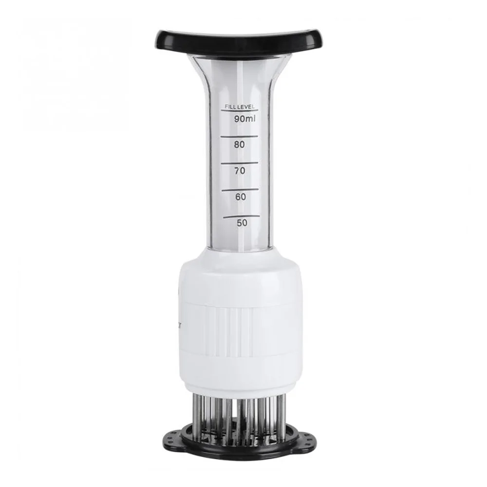 New Kitchen Supplies Stainless Steel Sauce Syringe Meat Softener Sauce Pickling Syringe for Softening Meat