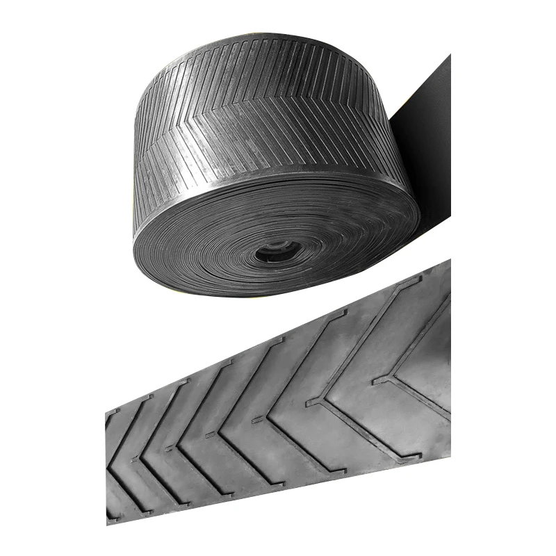 High Stretch Performance Rubber Pattern Conveyor Belt Chevron Conveyor Belt